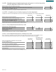 Form T2203 (9402-D) Worksheet PE428MJ Prince Edward Island - Canada, Page 3