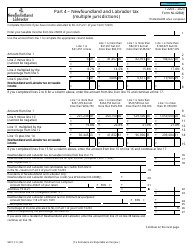 Form T2203 (9401-C; NL428MJ) Part 4 Newfoundland and Labrador Tax (Multiple Jurisdictions) - Canada
