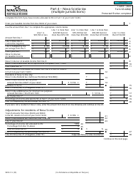 Document preview: Form T2203 (9403-C; NS428MJ) Part 4 Nova Scotia Tax (Multiple Jurisdictions) - Canada, 2023