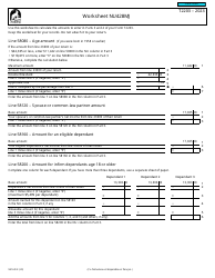 Document preview: Form T2203 (9414-D) Worksheet NU428MJ Nunavut - Canada, 2023