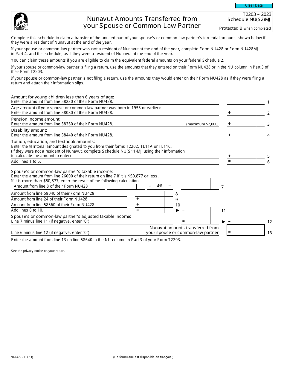 Form T S Schedule Nu S Mj Download Fillable Pdf Or Fill