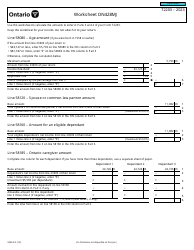 Form 9406-D (T2203) Worksheet ON428MJ Ontario - Canada