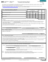Document preview: Form TL11C Tuition and Enrolment Certificate - Commuter to the United States - Canada