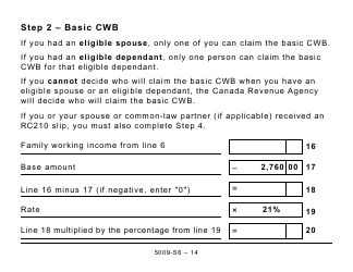 Form 5009-S6 Schedule 6 Canada Workers Benefit - Large Print - Canada, Page 14