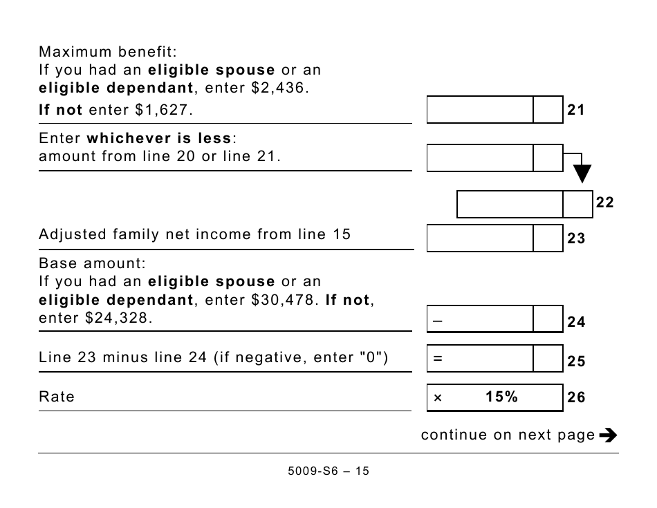 Form 5009-S6 Schedule 6 Canada Workers Benefit - Large Print - Canada, Page 15