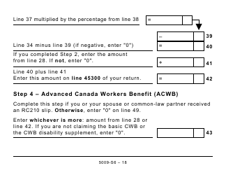 Form 5009-S6 Schedule 6 Canada Workers Benefit - Large Print - Canada, Page 18