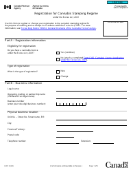 Form L301 Registration for Cannabis Stamping Regime Under the Excise Act, 2001 - Canada