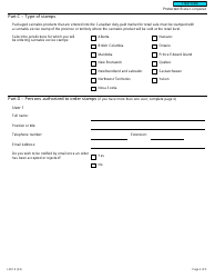 Form L301 Registration for Cannabis Stamping Regime Under the Excise Act, 2001 - Canada, Page 2