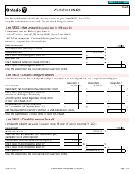 Document preview: Form 5006-D Worksheet ON428 Ontario - Canada, 2023