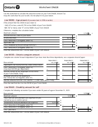 Form 5006-D Worksheet ON428 Ontario - Canada