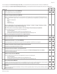 Form IMM5784 Document Checklist: Permanent Residence - Quebec Selected Self-employed and Federal Self-employed Persons - Canada, Page 2