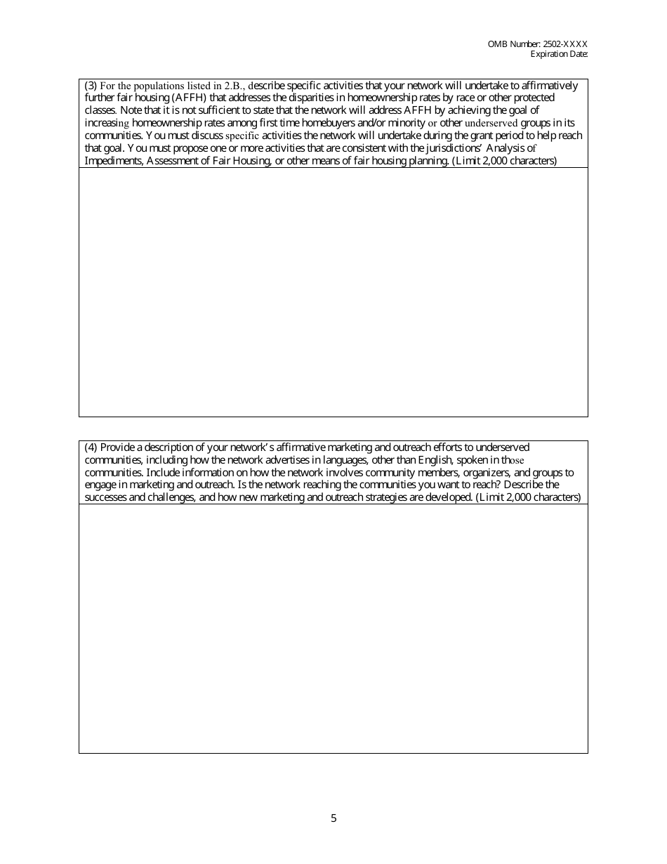 Form HUD-91045 Homeownership Initiative Chart, Page 5