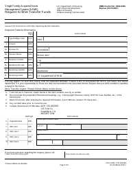 Document preview: Form SAMS-1103 Request to Wire Transfer Funds