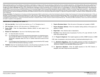 Form SAMS-1117 Payee Deactivation Request, Page 2
