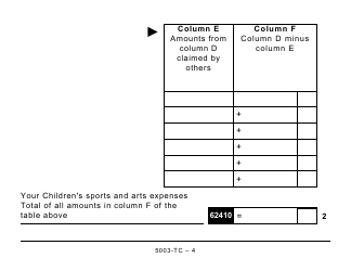 Form 5003-TC (NS479) Nova Scotia Credits - Large Print - Canada, Page 4