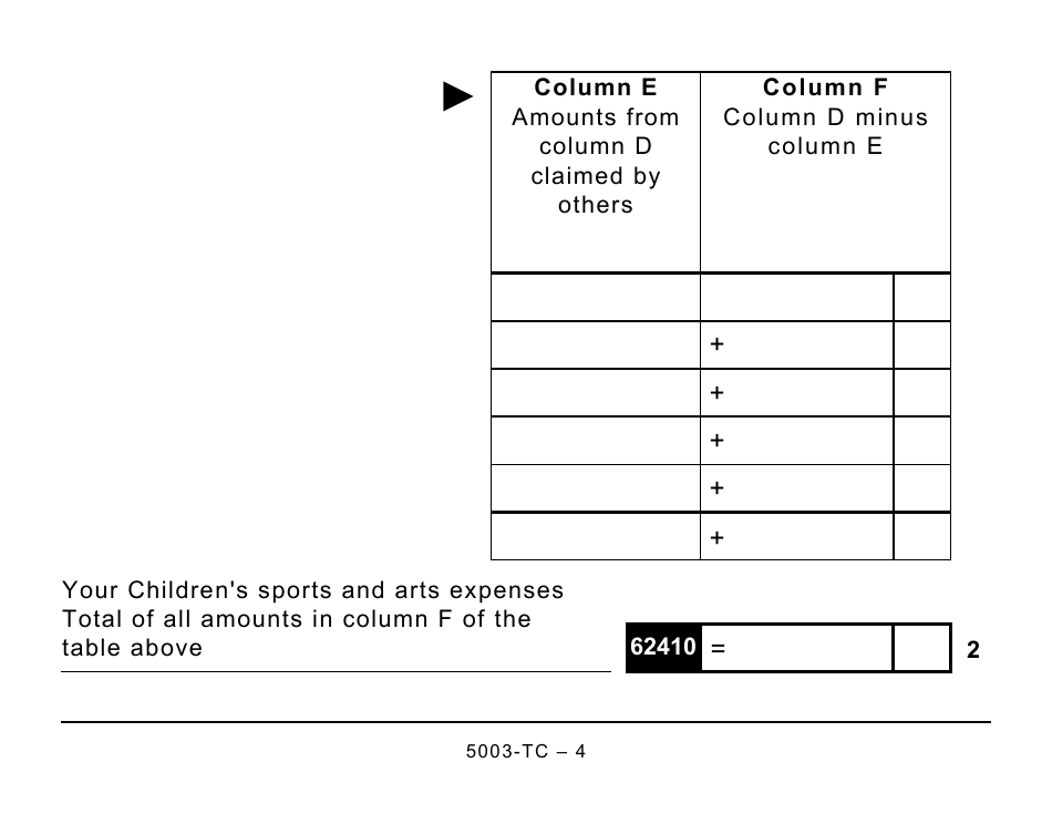 Form 5003-TC (NS479) Nova Scotia Credits - Large Print - Canada, Page 4