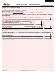 Document preview: Form 5009-S11 Schedule AB(S11) Alberta Tuition and Education Amounts - Canada, 2023