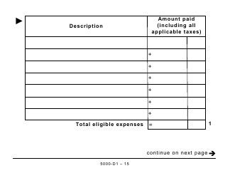 Form 5000-D1 Federal Worksheet - Large Print - Canada, Page 15