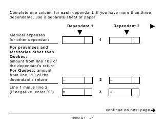 Form 5000-D1 Federal Worksheet - Large Print - Canada, Page 27