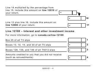 Form 5000-D1 Federal Worksheet - Large Print - Canada, Page 4