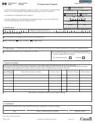 Document preview: Form T3-ADJ T3 Adjustment Request - Canada