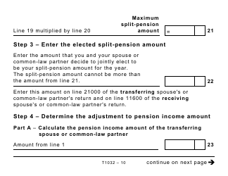 Form T1032 Joint Election to Split Pension Income - Large Print - Canada, Page 10