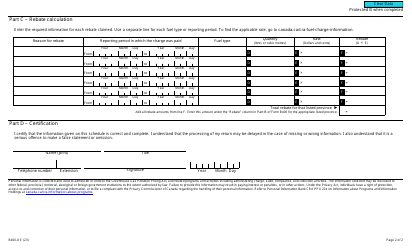 Form B400-8 Fuel Charge Return Schedule - Registered Marine Carrier - Canada, Page 2