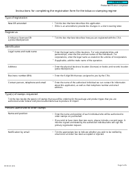 Form RC616 Registration for the Tobacco Stamping Regime - Canada, Page 5
