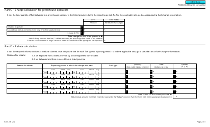 Form B400-1 Fuel Charge Return Schedule - Registered Distributor - Canada, Page 2
