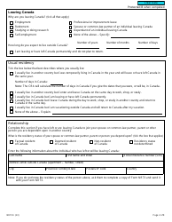 Form NR73 Determination of Residency Status (Leaving Canada) - Canada, Page 2