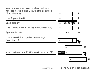 Form 5006-TC (ON479) Ontario Credits - Large Print - Canada, Page 3