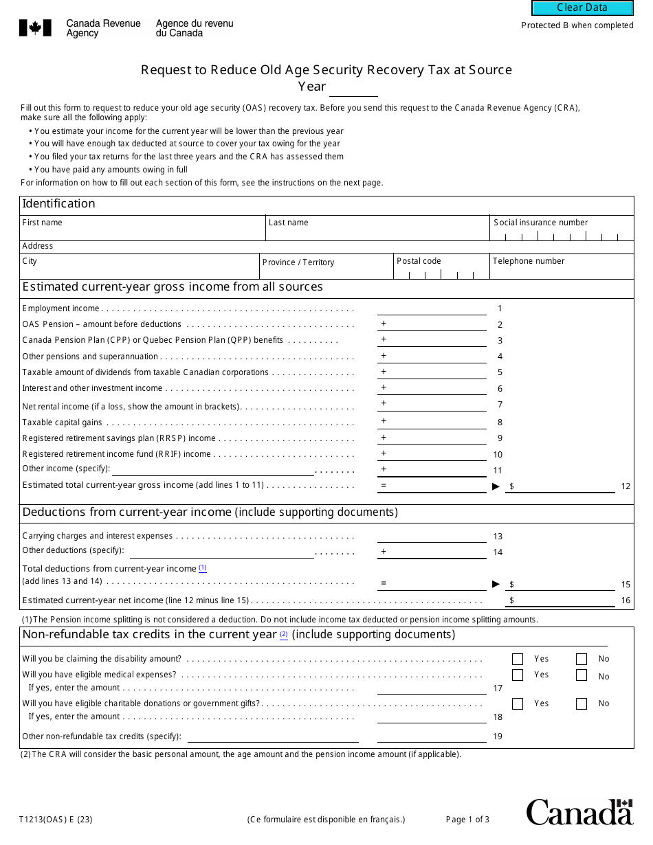 Form t1213 oas fill out sign online and download fillable pdf