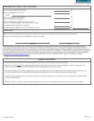 Form T1213(OAS) Request to Reduce Old Age Security Recovery Tax at Source - Canada, Page 2