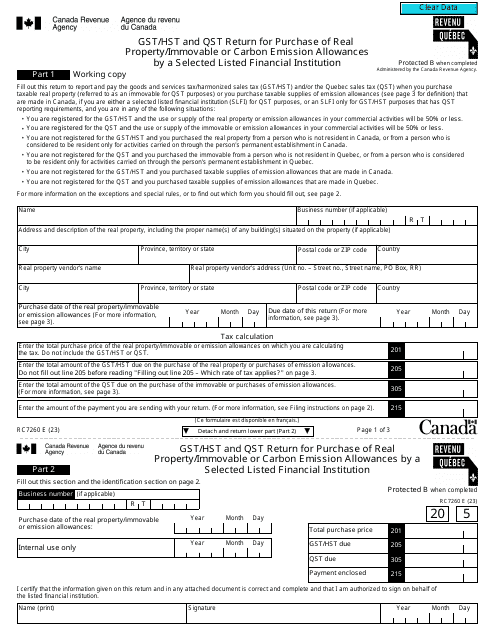 Form RC7260  Printable Pdf