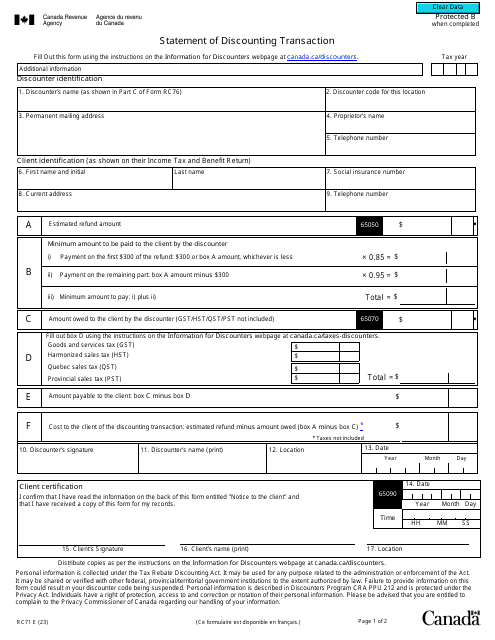 Form RC71  Printable Pdf