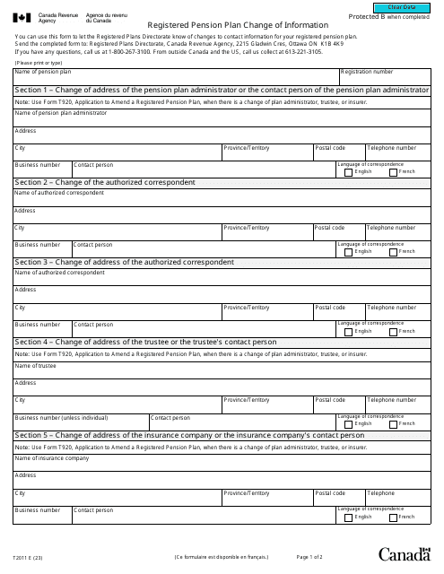 Form T2011  Printable Pdf