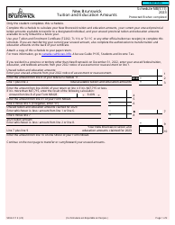Form 5004-S11 Schedule NB(S11) New Brunswick Tuition and Education Amounts - Canada