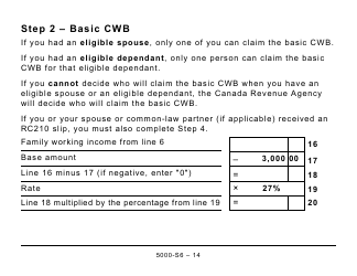 Form 5000-S6 Schedule 6 Canada Workers Benefit - Large Print - Canada, Page 14