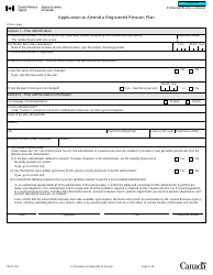 Form T920 Application to Amend a Registered Pension Plan - Canada, Page 2