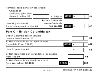 Form BC428 (5010-C) British Columbia Tax - Large Print - Canada, Page 11