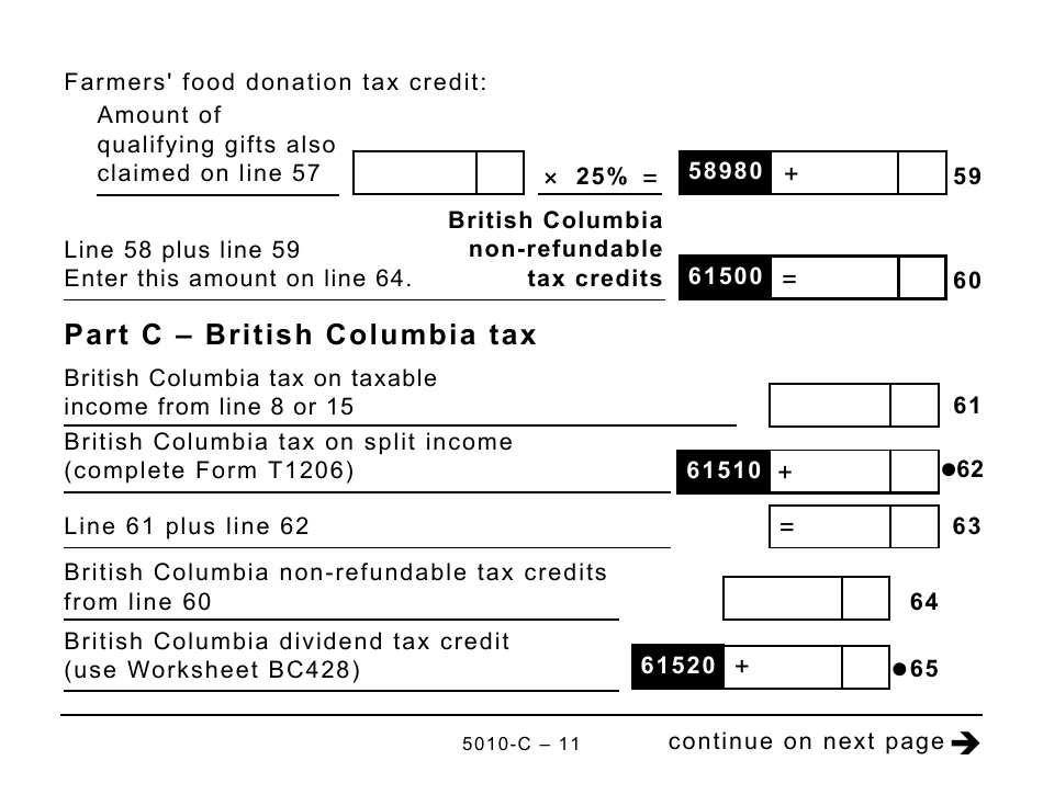 Form BC428 (5010-C) British Columbia Tax - Large Print - Canada, Page 11