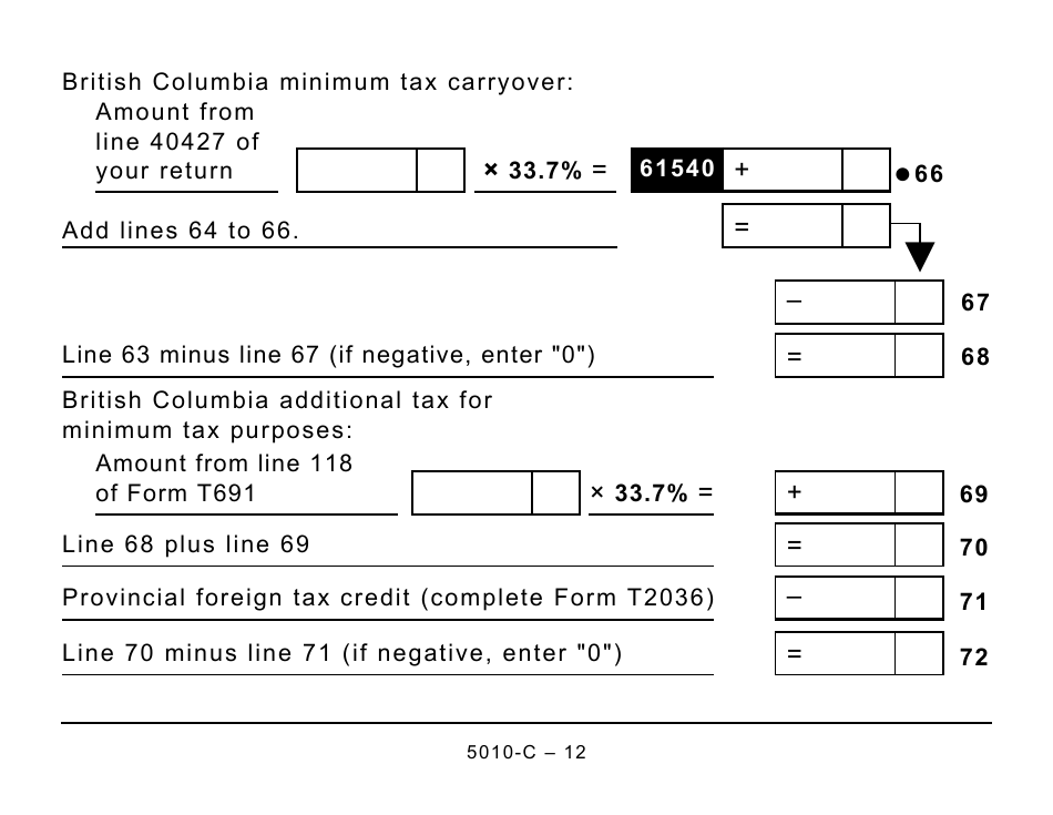 Form BC428 (5010-C) British Columbia Tax - Large Print - Canada, Page 12