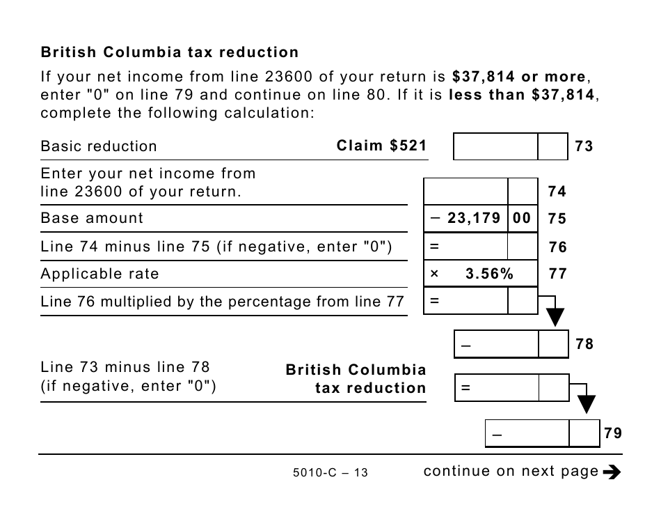 Form BC428 (5010-C) British Columbia Tax - Large Print - Canada, Page 13