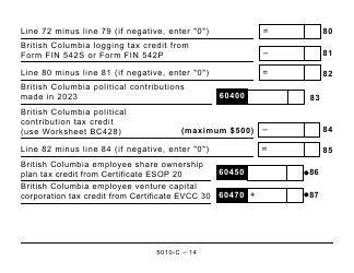 Form BC428 (5010-C) British Columbia Tax - Large Print - Canada, Page 14