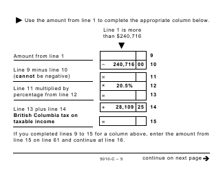 Form BC428 (5010-C) British Columbia Tax - Large Print - Canada, Page 5