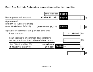 Form BC428 (5010-C) British Columbia Tax - Large Print - Canada, Page 6