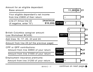 Form BC428 (5010-C) British Columbia Tax - Large Print - Canada, Page 7