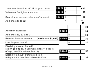 Form BC428 (5010-C) British Columbia Tax - Large Print - Canada, Page 8