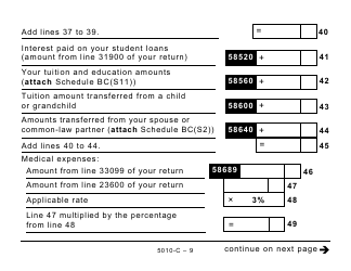 Form BC428 (5010-C) British Columbia Tax - Large Print - Canada, Page 9