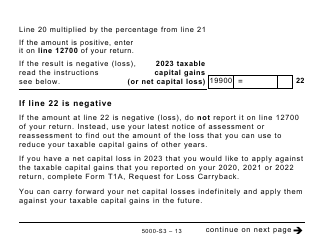 Form 5000-S3 Schedule 3 Capital Gains (Or Losses) - Large Print - Canada, Page 13